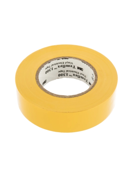 Изолента ПВХ универсальная жёлтая, рулон 19 мм x 20 м