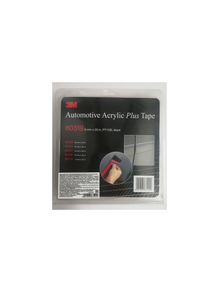 Пеноакриловая двусторонняя клейкая лента 3М 80318 PT1100 A+, 6 мм х 20 м 2 штуки 7100057970
