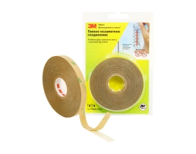 Клейкая двусторонняя лента с высокой адгезией 3М прозрачная, 9 мм х 15 м 93020 4687202916177