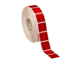 Световозвращающая пленка для маркировки ТС 3M Diamond Grade микропризматическая, сегментированная красная 51мм x 50м 3М 997-72S