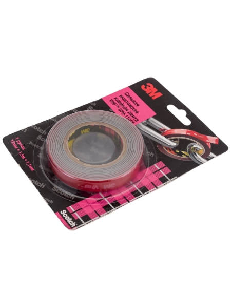 Двусторонняя клейкая лента ЗМ gph 110gf, 12 мм, 1,5 м, 1,1 мм 110GF-12