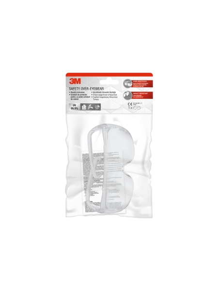 Защитные открытые очки 3М Visitor, для использования с офтальмологическими очками, прозрачные 7100180749