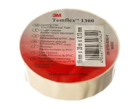 Универсальная изоляционная лента 3М Temflex 1300 белая 19мм х 20м х 0,13мм 7000062623