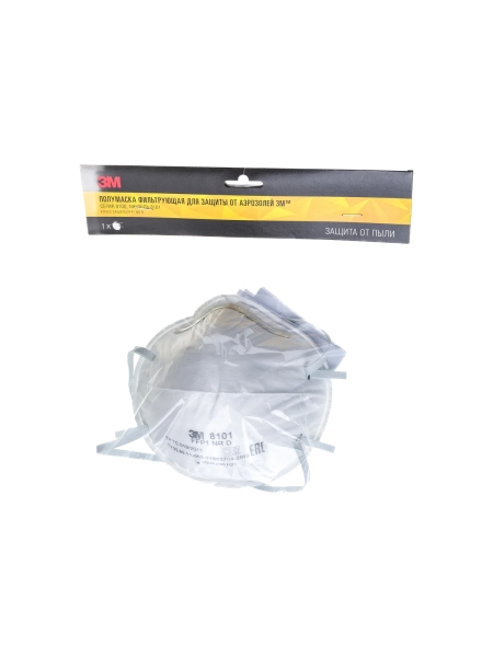 Полумаска-фильтр для защиты от аэрозолей 8101-1 3М 1 шт. 7100055841