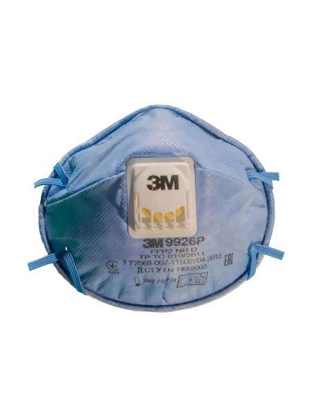 Маска c клапаном 3М 9926P FFP2 NR D, с защитой от кислых газов ниже ПДК 10 шт/уп 7100010170