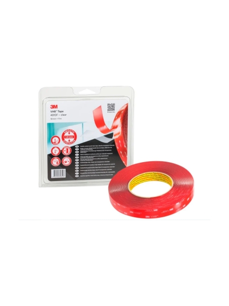 Монтажная двусторонняя лента 3M VHB 4910F прозрачная, 19мм х 11м 7100123355