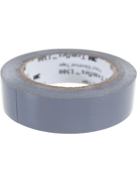 Изолента ПВХ универсальная серая, рулон 15 мм x 10 м