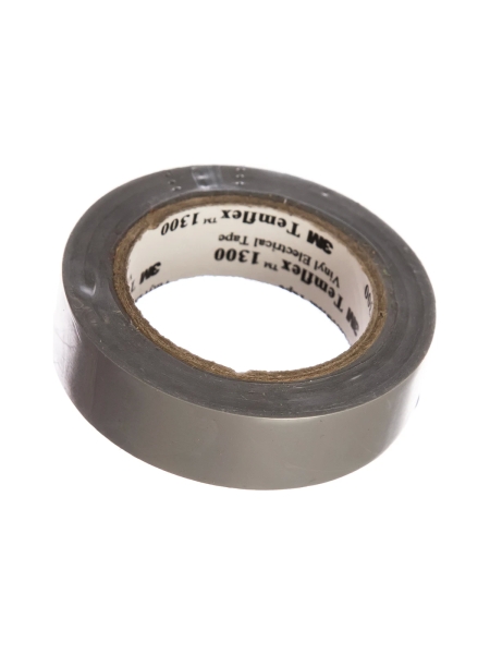 Изолента ПВХ универсальная серая, рулон 15 мм x 10 м