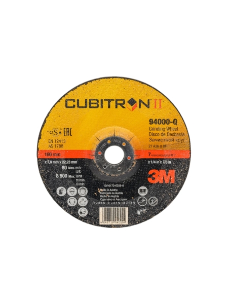 Круг зачистной T27 Cubitron II (180х7х22.23 мм; A 36 Q BF) 3М 7100074407