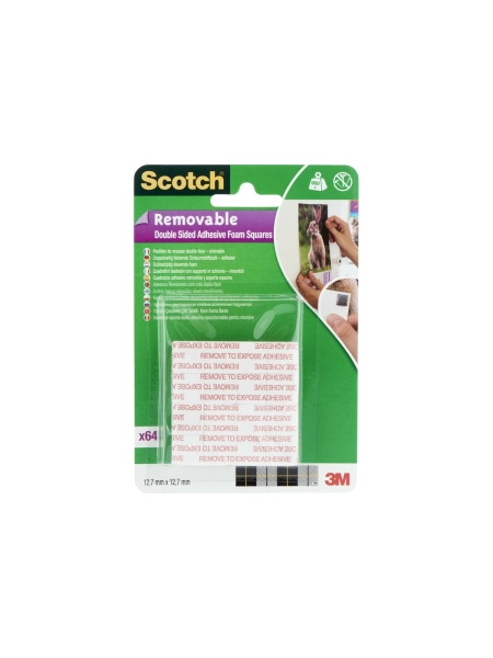 Монтажные двусторонние клейкие подушечки 3М Scotch удаляемые, 64 шт./упак. 7100104813