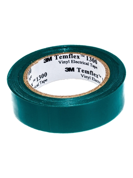 Изолента ПВХ универсальная зеленая, рулон 15 мм x 10 м