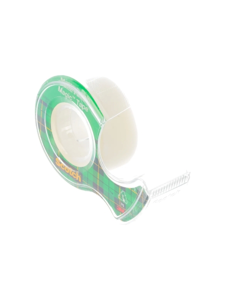 Невидимая клейкая лента на мини-диспенсере 3М Scotch Magic 8-1975D 19ммх7,5м 7100093940