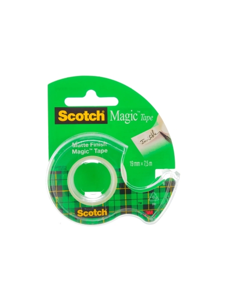 Невидимая клейкая лента на мини-диспенсере 3М Scotch Magic 8-1975D 19ммх7,5м 7100093940