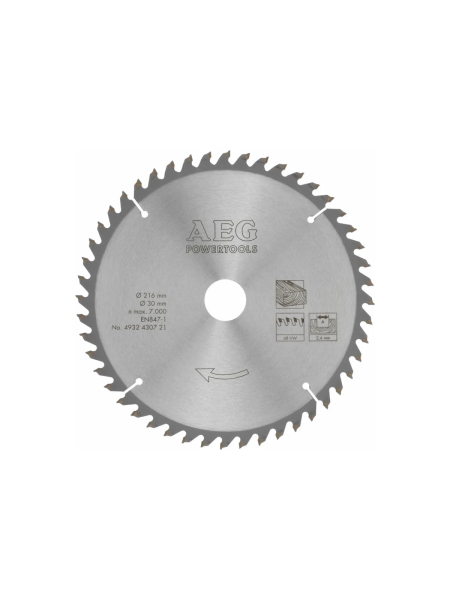 Диск пильный по дереву (216x30 мм; 48Z) AEG 4932430721