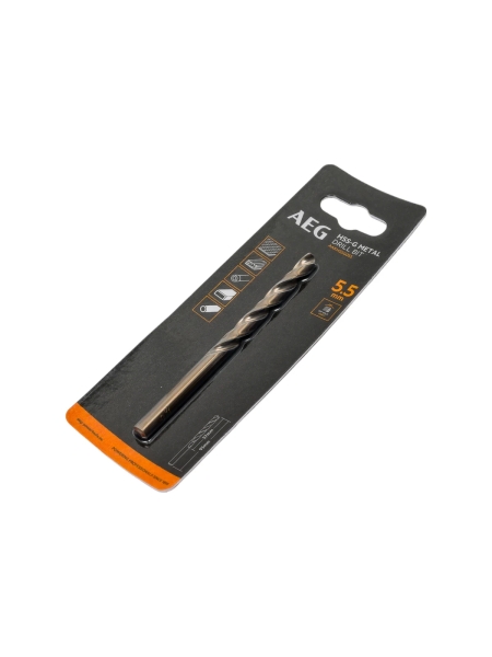 Сверло по металлу HSS-G (5.5х57х93 мм) AEG AAKHSSG055 4932479311