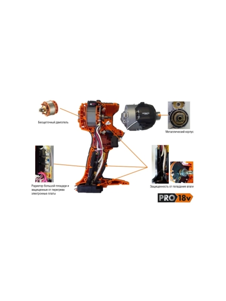 Бесщеточный импульсный винтоверт AEG BSS18OP LI-402B 4935459717