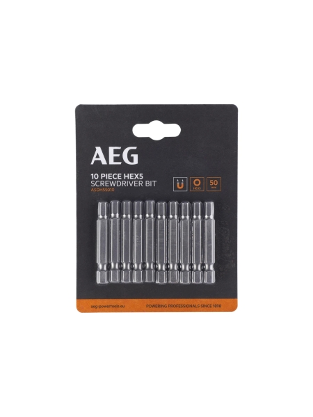Биты 10 шт, Hex 5, 50 мм AEG ASDH55010 4932479525