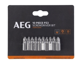 Биты 10 шт, PZ2, 25 мм AEG ASDPZ22510 4932479522