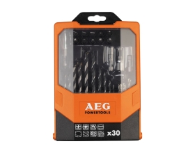 Набор сверл и бит (30 шт) AEG 4932430410
