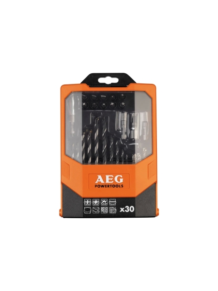Набор сверл и бит (30 шт) AEG 4932430410