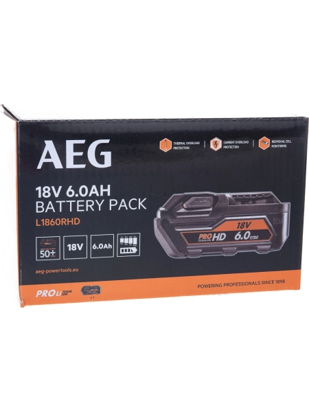 Аккумулятор L1860RHD (18В; 6 А*ч; Li-Ion) AEG 4932464754