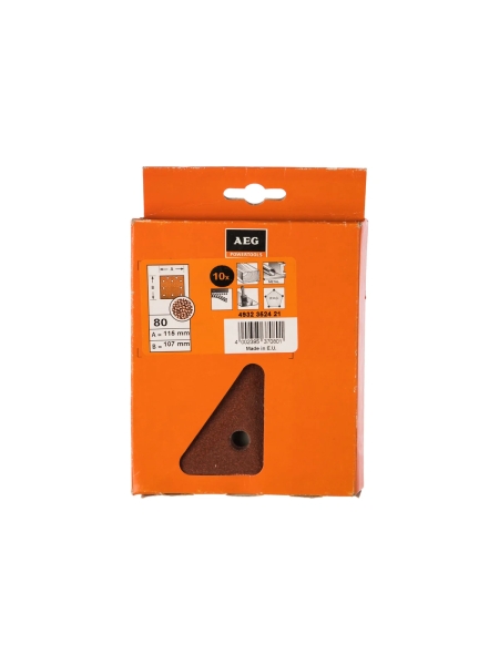 Лист шлифовальный (10 шт; 115x107 мм; G80) для FDS 140 AEG 4932352421