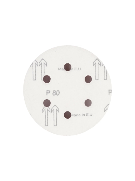 Лист шлифовальный на бумажной основе (5 шт; 150 мм; G80) AEG 4932430456