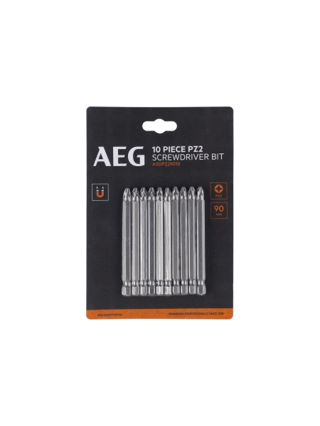 Биты 10 шт, PZ2, 90 мм AEG ASDPZ29010 4932479518