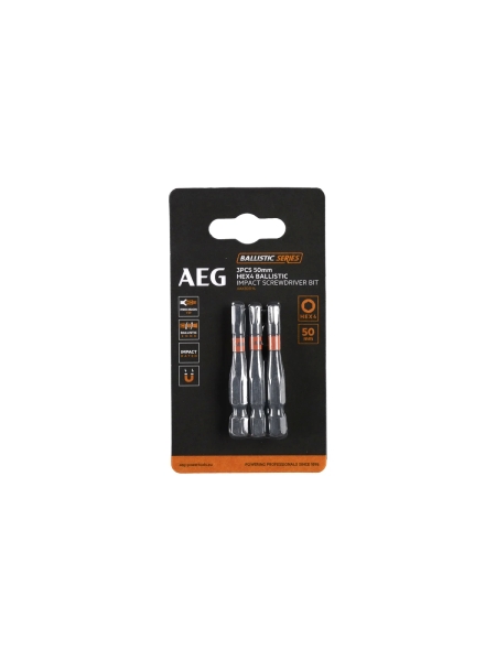 Биты ударные AAK503H4 (3 шт; HEX4; 50 мм) AEG 4932479192