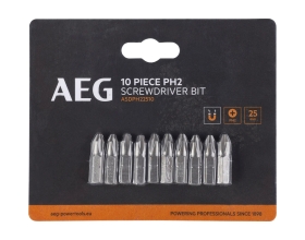 Биты 10 шт, РН2, 25 мм AEG ASDPH22510 4932479511