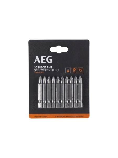 Биты 10 шт, РН1, 50 мм AEG ASDPH15010 4932479513