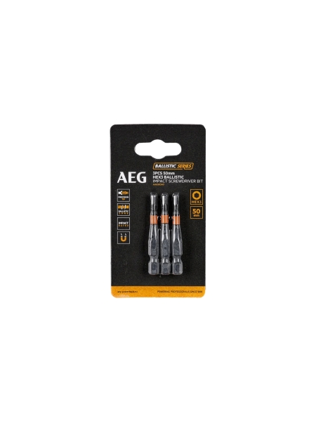 Биты ударные AAK503H3 (3 шт; HEX3; 50 мм) AEG 4932479191