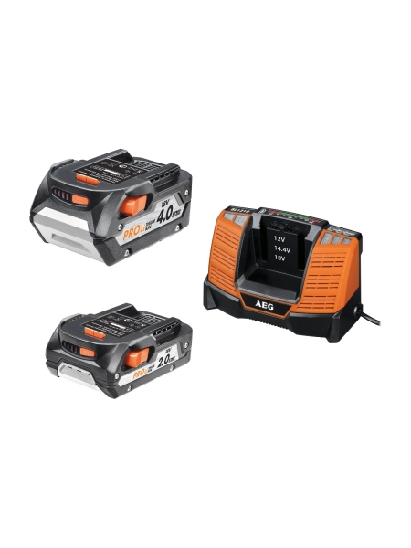 Аккумулятор L1840R (18 В; 4.0 А*ч) + аккумулятор L1820R (18 В; 2.0 А*ч) + зарядное устройство BL1218 + сумка AEG SETLL18X02BL2 4932459176