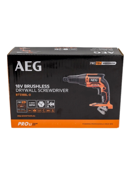 Бесщеточный шуруповерт для гипсокартона AEG BTS18BL-0  18В без аккумулятора в комплекте 4935459620