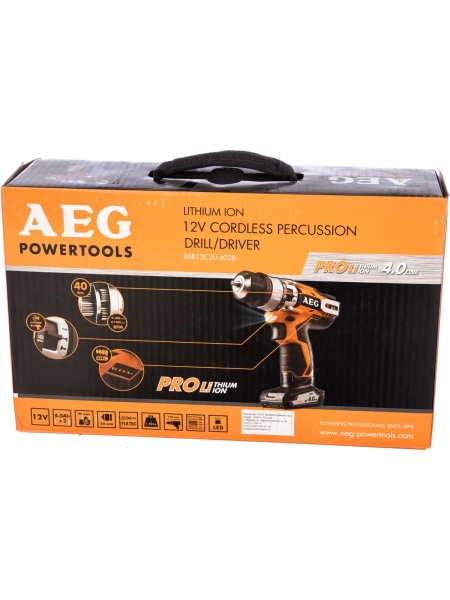 Аккумуляторная ударная дрель-шуруповерт AEG BSB12C2 LI-402B 4935446696