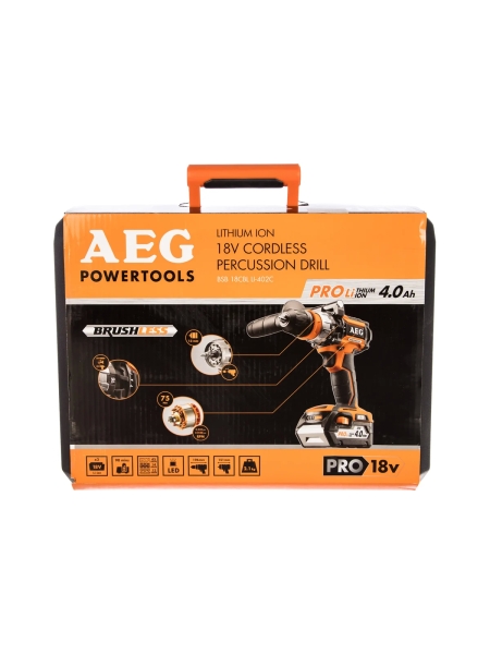 Бесщеточная аккумуляторная дрель-шуруповерт AEG BSB 18CBL LI-402C 4935448463