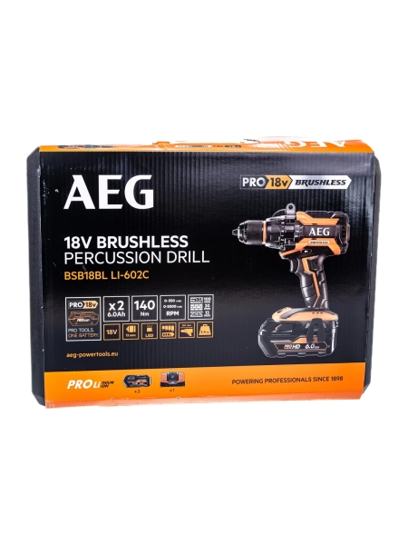 Бесщеточная ударная дрель-шуруповерт AEG BSB18BL LI-602C 4935464100