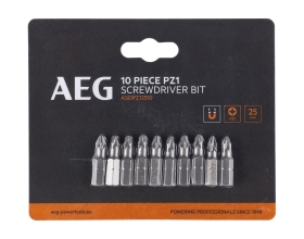 Биты 10 шт, PZ1, 25 мм AEG ASDPZ12510 4932479523