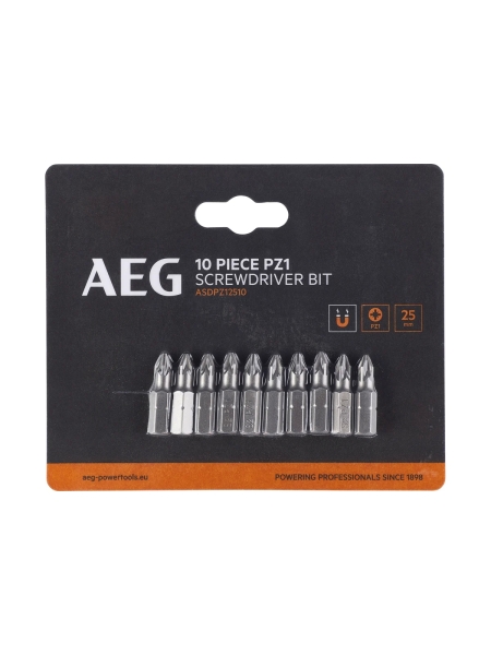 Биты 10 шт, PZ1, 25 мм AEG ASDPZ12510 4932479523