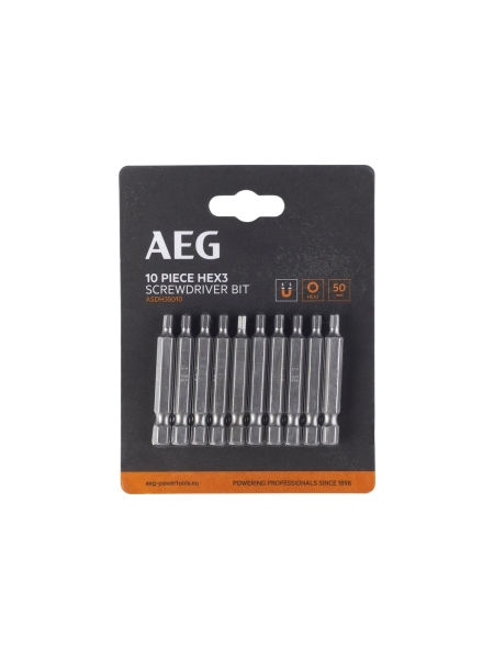 Биты 10 шт, Hex 3, 50 мм AEG ASDH35010 4932479519
