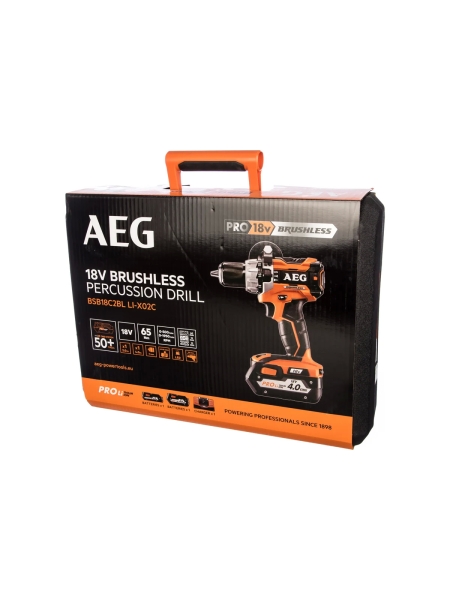 Бесщеточная дрель-шуруповерт AEG BSB18C2BL LI-X02C 4935464098