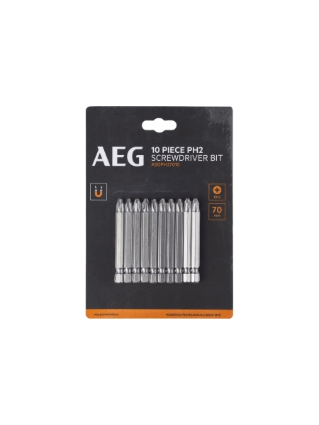 Биты 10 шт, РН2, 70 мм AEG ASDPH27010 4932479507