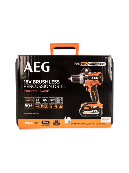 Бесщеточная дрель-шуруповерт AEG BSB18C2BL LI-402C 4935464097