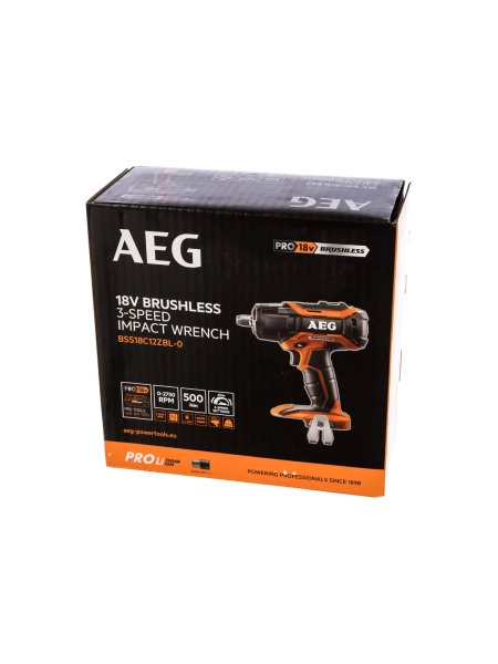 Бесщеточный импульсный гайковерт AEG BSS18C12ZBL-0 4935459426