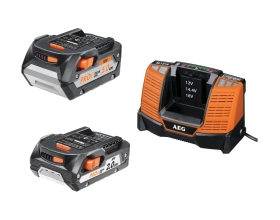 Аккумулятор L1850R (18 В; 5.0 А*ч) + аккумулятор L1820R (18 В; 2.0 А*ч) + зарядное устройство BL1218 + сумка AEG SETLL18X0BL 4932459167