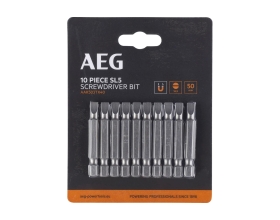 Биты 10 шт, SL5, 50 мм AEG AAK5010TX40 4932479529
