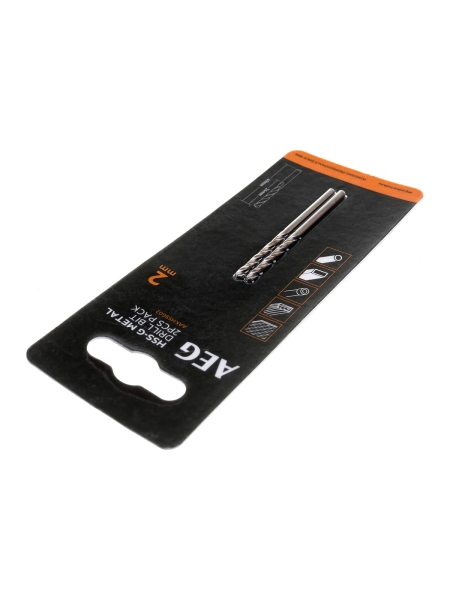 Сверло по металлу HSS-G (2 шт; 2х24х49 мм) AEG AAKHSSG02 4932479304