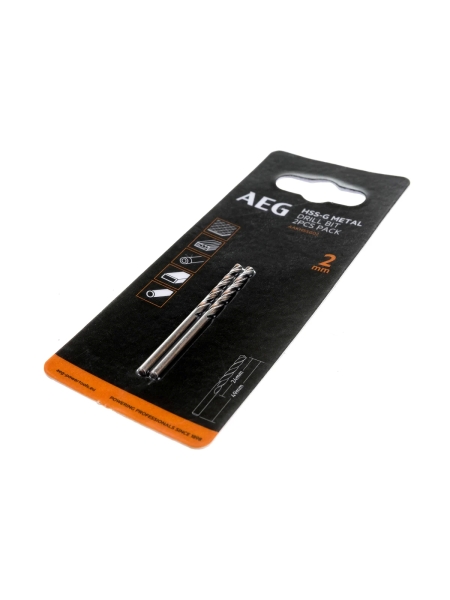 Сверло по металлу HSS-G (2 шт; 2х24х49 мм) AEG AAKHSSG02 4932479304