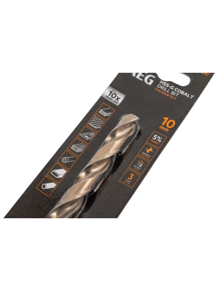 Сверло по металлу HSS-Co (10х87х133 мм) AEG AAKHSSCBT10-0 4932479340