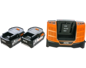 Набор 2 аккумулятора (Li-Ion, 18В, 4 Ач)+зарядное устройство SETLL1840BL AEG 4932464157
